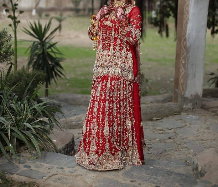 Red Bridal Lhanga 1