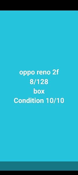 OPPO RENO2f with box 10/10 conditon 2