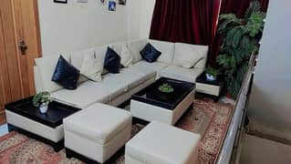 L shape Sofa Set / Corner Sofa / 6 Seater / Wooden Sofa