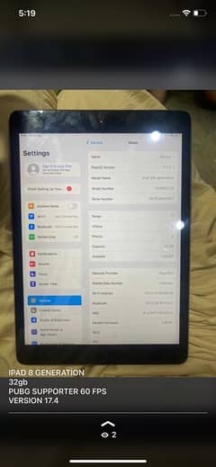 ipad 8 generation 32 GB