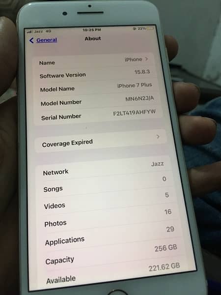 iPhone 7 Plus PTA 256 GB Golden Colour 5