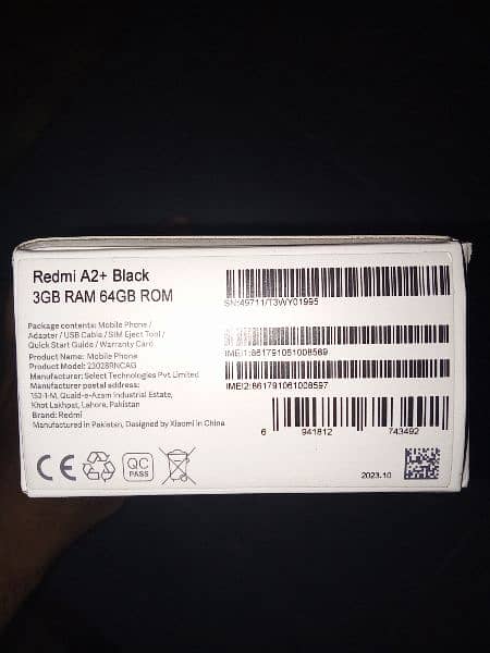 Redmi A2+ with original bill slip box accessories available 2