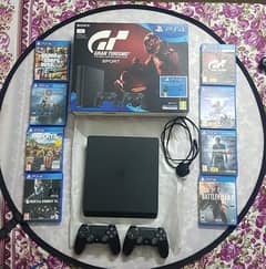 PS4 Slim 1TB with 2 Controllers + 8 Top Games – Limited Time Offer! 0