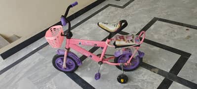 pink and purple barbie cycle