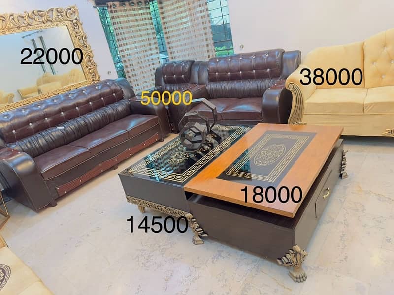 Bed set, sofa 6 seater, Dining Table, Center Table all homr furniture 3