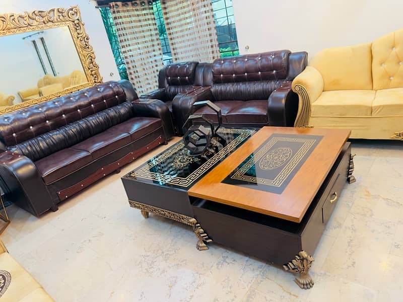 versace center table, Dining Table, bed set and sofa 19