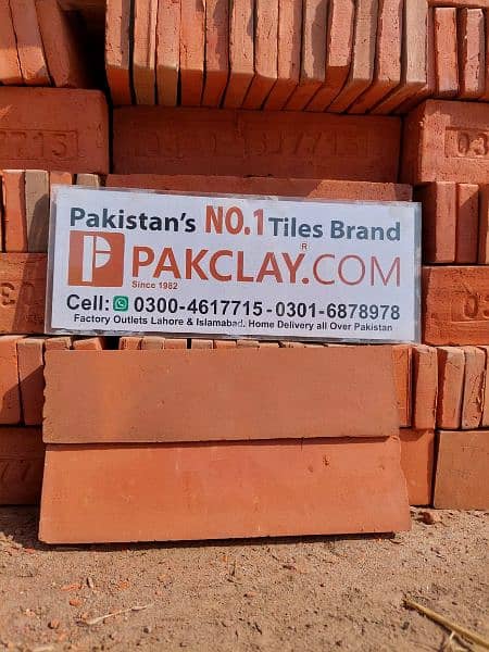 Red Gutka Brick Wall Tiles Design Price in Pakistan 2