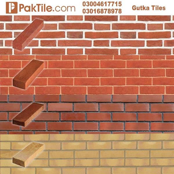 Red Gutka Brick Wall Tiles Design Price in Pakistan 14