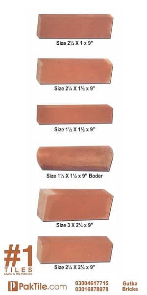 Red Gutka Brick Wall Tiles Design Price in Pakistan 15