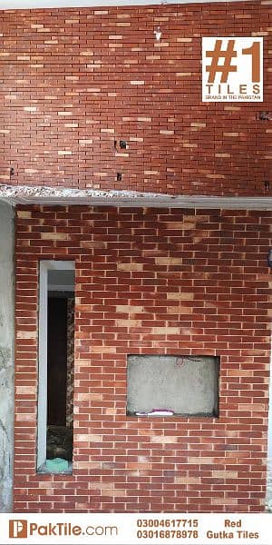 Red Gutka Brick Wall Tiles Design Price in Pakistan 16