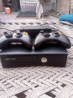 Xbox 360 with two wired controllers with 320gb hard drive 0