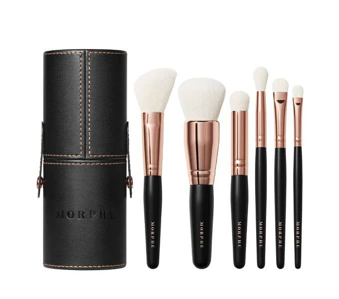 MORHE ROSE AWAY GOLD MAKEUP BRUSH SET (6pcs) 1