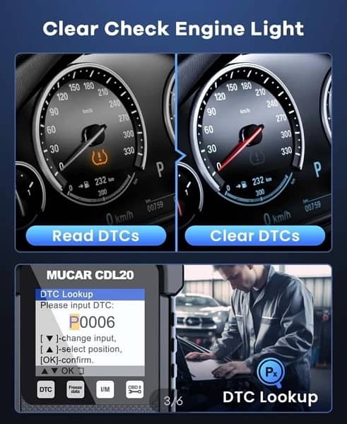 MUCAR CDL20 Universal OBD2 Scanner 2