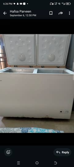 Haier 2 door deep freezer 3 years used . . never repaired