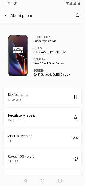 One plus 6t sell pta dual approved 03105841015 0