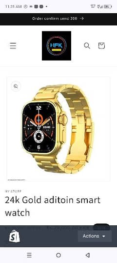 24 gold aditoin smart watch