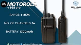 Walkie Talkie | Motorola | V168 Pro | Wireless | Two Way Radio