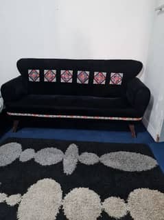 3 seater black sofa