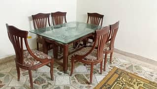 dyening table with six chairs