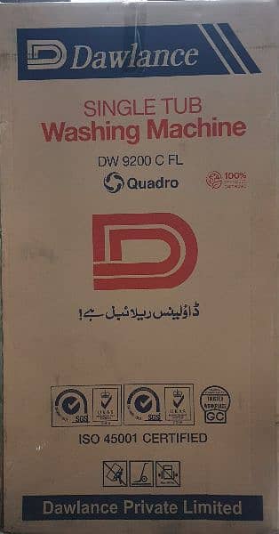 Dawnlance Washing Machine 9200 CFL Brand new condition 2