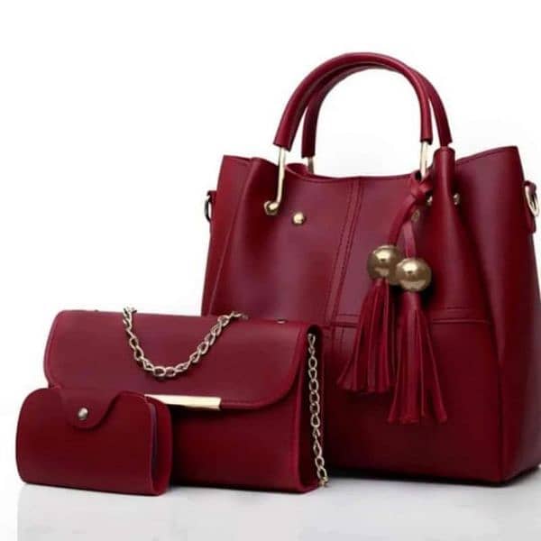 3 piece women pu leather bag 7