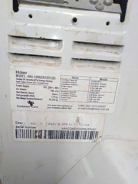 Haier inverter ac for sale just in 60,000/- 2