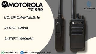 Walkie Talkie | Motorola | TC 999 | Wireless | Two Way Radio