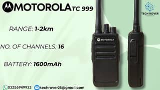 Walkie Talkie | Motorola | TC 999 | Wireless | Two Way Radio