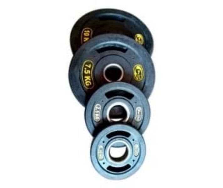 RUBBER HEX DUMBELL 6kg & RUBBER PLATE & KETTLE BELL 2