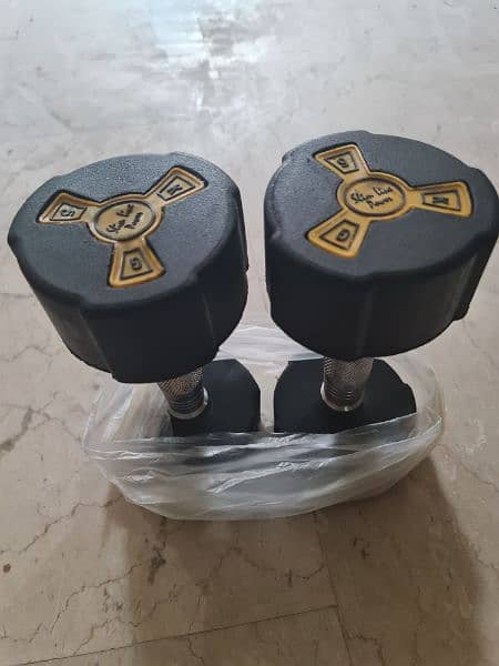 RUBBER HEX DUMBELL 6kg & RUBBER PLATE & KETTLE BELL 3