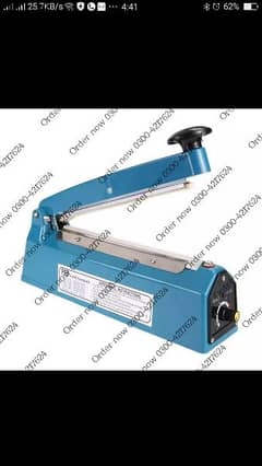 12" hand Impulse Sealer 8mm wide sealing machine Heat Sealing