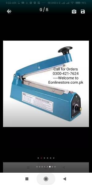 12" hand Impulse Sealer 8mm wide sealing machine Heat Sealing 3