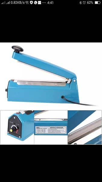 12" hand Impulse Sealer 8mm wide sealing machine Heat Sealing 12