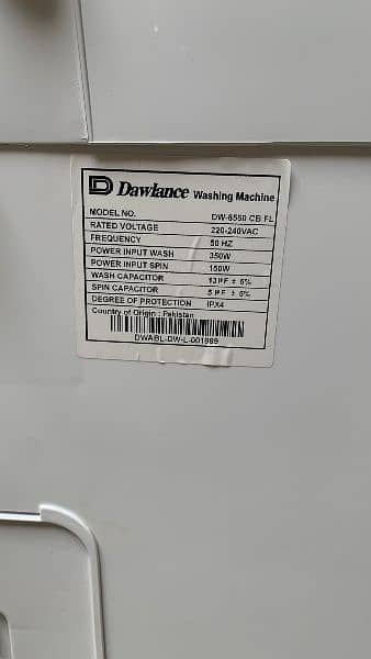 Dawlance Washing machine 11 kg 5