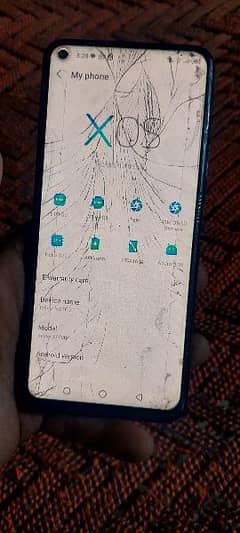 infinix note 7 without box front glass broken 6 gb RAM and 128 storage