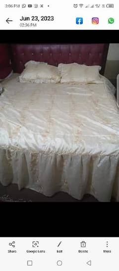 king size bed with mattress & dressing table