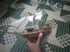 handmade cardboard ship. 0