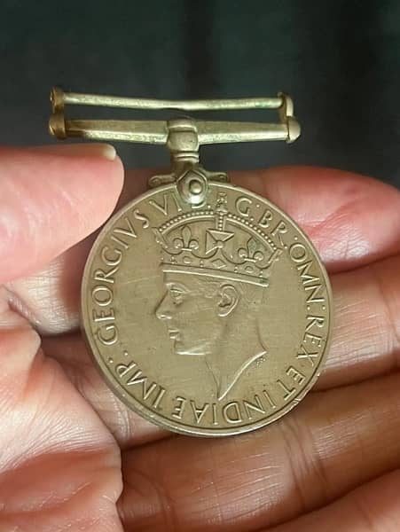 BRITISH ARMY WW2 WWII GENERAL SERVICE MEDAL 1939-45 KING GEORGE LION 1