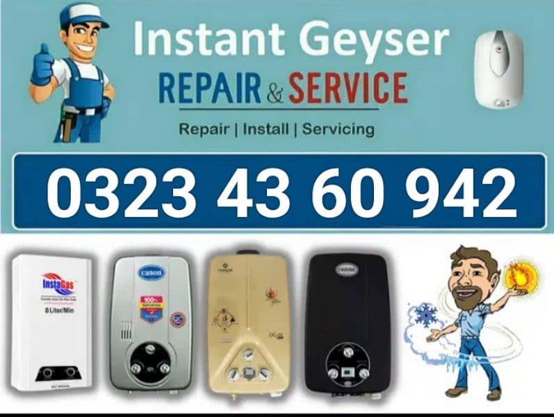 Instant Geyser Repair Service On 1 Call 0323-4360942 0