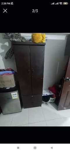 Dark Brown Wooden Wardrobe