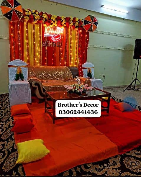 mehndi decor,dolki decor,wedding lights decor,Dj 5