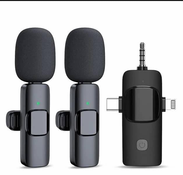 Basix 2.4G Wireless Lavalier Microphone 3in1 0