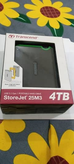 4TB Transcend StoreJet 25M3 Ruggedized USB 3.1 Portable Hard Drive