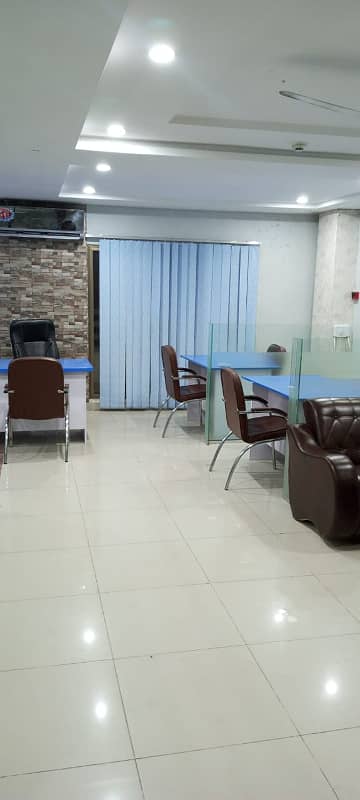 Furnished office space available for rent in bahria town phase 4 civic center 0