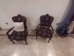 2 Chairs Full pure wooden for sale