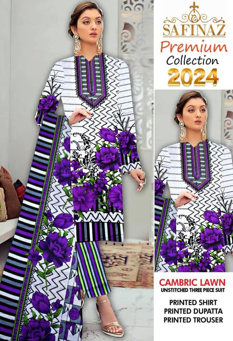 Sana Safinaz 2024 Printed Lawn Clothes 0