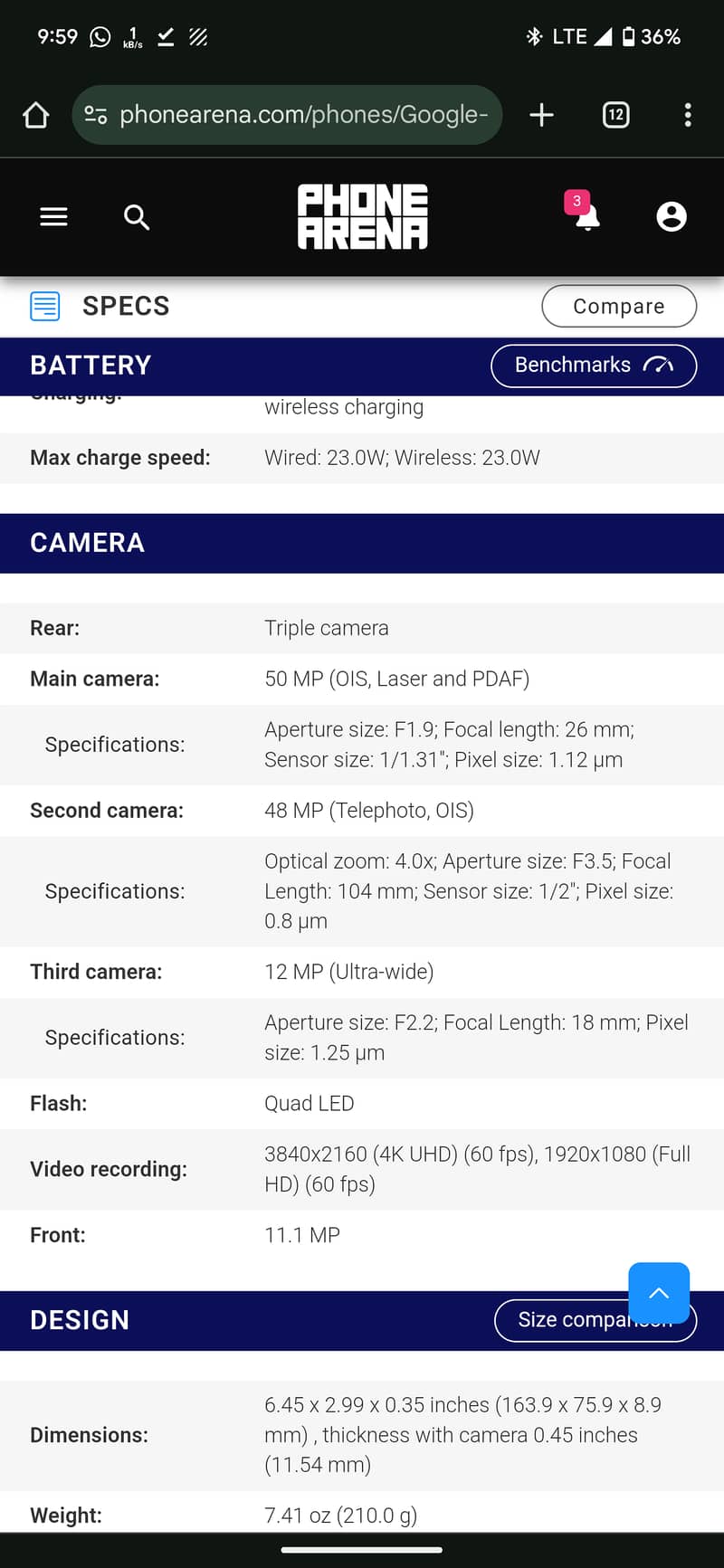 Google Pixel 6 Pro (12Gb Ram) 3