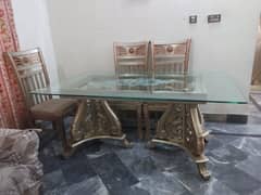 8*4 size with 6chairs dining table same like new