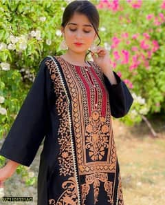 2pcs women stitched cotton embroidered suit