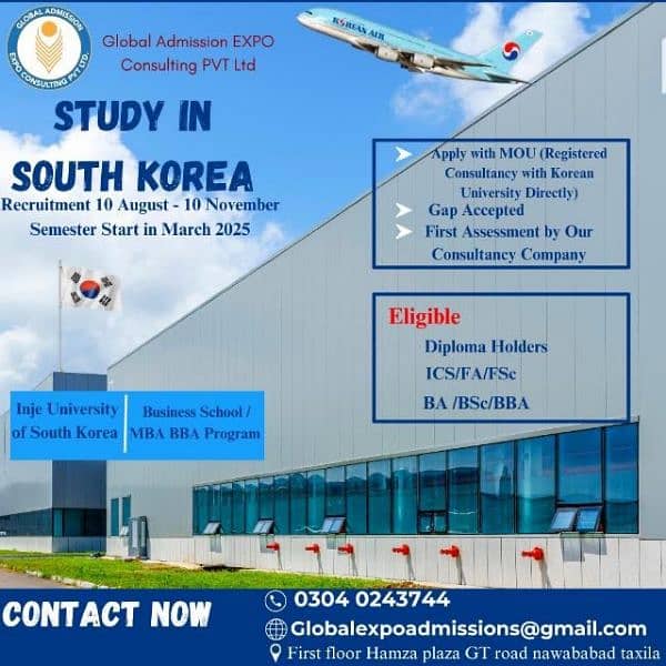 south Korea study + work visa 1